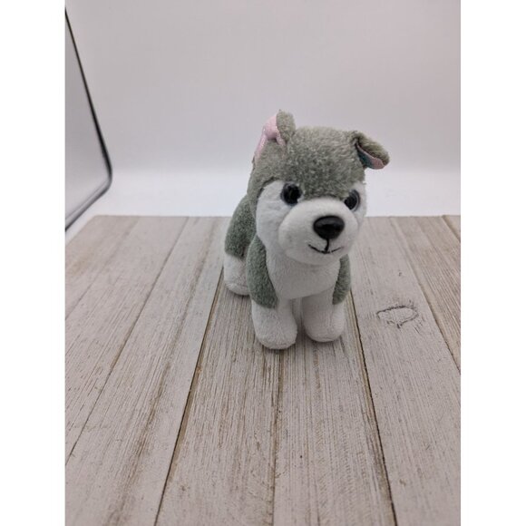 Glitter Girls Alaska Husky Puppy Dog Plush Gray and White Stuffed Animal 5" - Picture 1 of 5